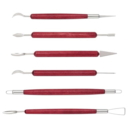 suiwotin 6pcs Clay Sculpting Tools Set, Pottery Trimming Tools