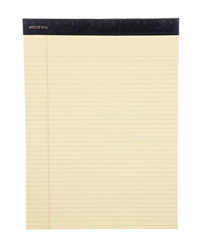 Mintra Office Canary Legal Pads - Premium Quality Heavyweight Paper With Micro-perforated sheets, Smooth-lined paper, Ideal for Office Tasks, Assignments or Notes, Meetings, and Journaling, 6 pack, Yellow Paper, Narrow Ruled, Premium Writing Pad, 8.5"x11"