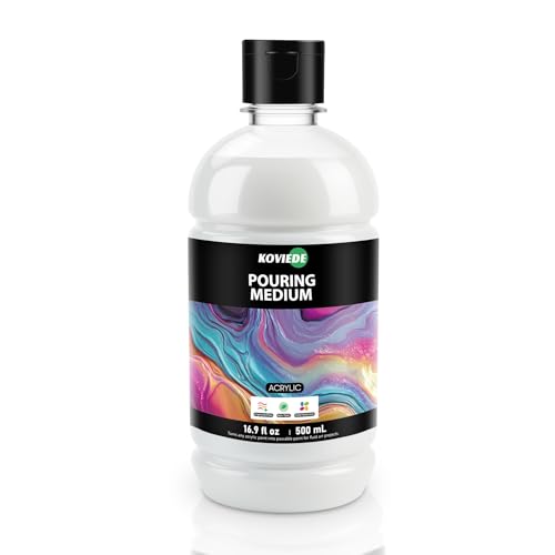 16.9 fl oz (500 mL) Acrylic Pouring Medium | Improves Flow and Consistency for Fluid Art - size: 16.9 Fl Oz (Pack of 1)