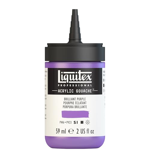 Liquitex Acrylic Gouache, 2-oz (59ml) Bottle, Brilliant Purple - color: Brilliant Purple