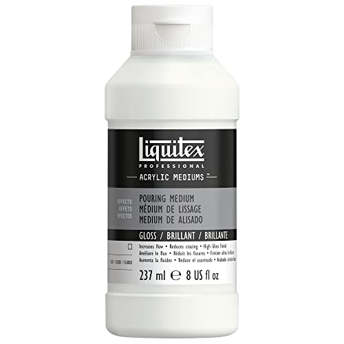 Liquitex Professional Effects Medium, 8-oz, Gloss Pouring Medium | Prepare Color for Smooth Wet Look Pours, Lowers Viscosity; Mix with Any Acrylic Paint, Resistant to Aging, Non-Yellowing - color: Gloss, style: 8-oz