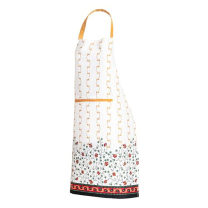 FINGERCRAFT Apron, Dual Pocket, Adjustable Tie, Multipurpose Washable Bib Apron for Home, Kitchen, Chef and Professionals - color: Golden Vine