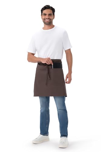 Chef Works Unisex Half Bistro Server Apron - color: Espresso