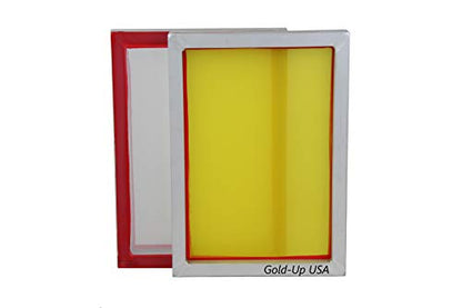 Aluminum Screen Printing Screens, Size 10 x 14 Inch Pre-Stretched Silk Screen Frame (305 Yellow Mesh) - size: 305 Yellow Mesh