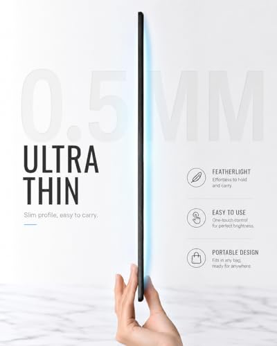 A4 LED Tracing Light Box丨Light Pad - Copy Board with Full-Edge Ruler Frame丨3 Adjustable LED, Premium Acrylic for Art, Drawing, Sketch, Animation, Design, Tattoo, Diamond Painting, X-ray Viewing