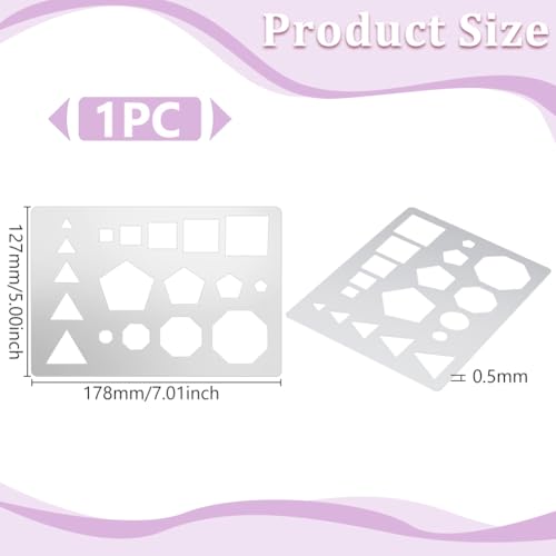 UNICRAFTALE Mix Shape Metal Stencil Cutouts Cutting Stencils Triangle Round Polygon Template Stainless Steel Reusable Stencils Decorative Embossing Drawing for Bracelets Earrings Making Jewelry Craft - style: 4 Styles