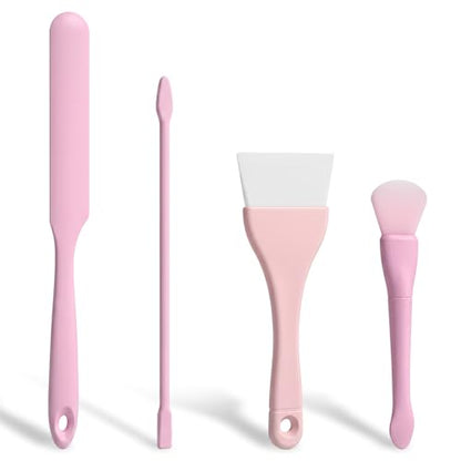 4 PCS Non-Stick Wax Spatulas Set, Silicone Wax Applicator Silicone