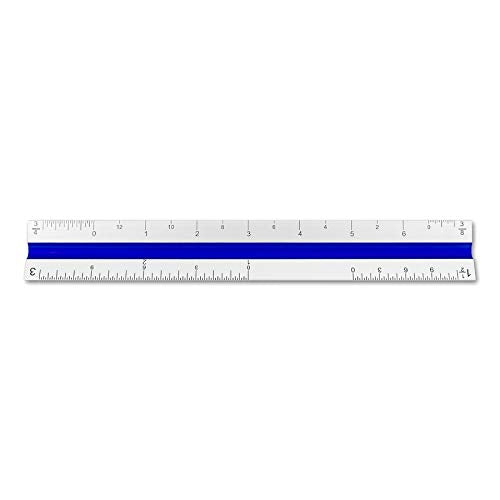 Alumicolor Aluminum Architect Color-Coded Solid Drafting Scale, 6IN, Silver,3056-1 - size: 6IN, style: Architect