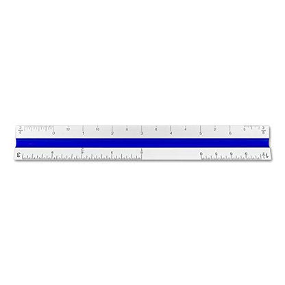 Alumicolor Aluminum Architect Color-Coded Solid Drafting Scale, 6IN, Silver,3056-1 - size: 6IN, style: Architect