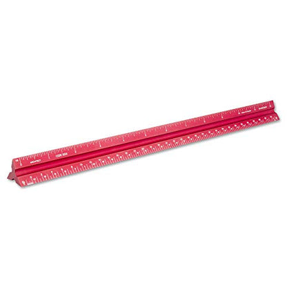 Alumicolor 3050-4 Aluminum Architect Solid Drafting Scale, 12IN, Red - color: Red, size: 12 Inch, style: Architect
