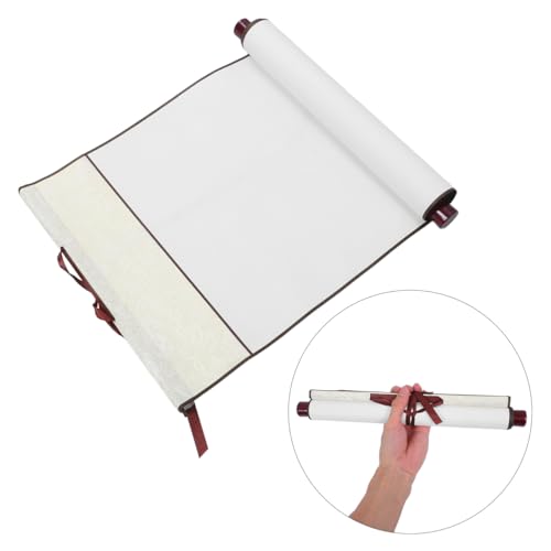 EXCEART Chinese Calligraphy Scroll 3pcs Blank Rice Paper Scrolls Painting Supply for Calligraphy Drawing Handmade White Four Feet Scrolls - color: White