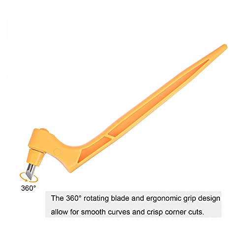 uxcell Craft Cutting Tools, 360 Degree Rotating Blades Stainless Steel Cutter with 15 30 45 Degree Blade for DIY Crafts Stencils Scrapbooks, Yellow - color: Yellow