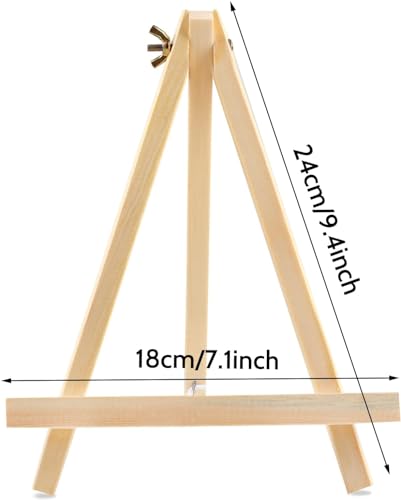 GardEasy 6 Pack 9 Inch Wood Easels, Easel Stand for Painting Canvases, Tripod, Kids Student Tabletop Easels for Painting, Art Craft Painting Easel Stand for Artist Adults Students - style: 6