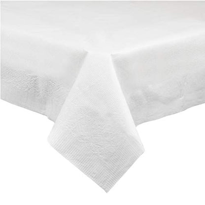 PLASTICPRO Disposable 3 Ply Paper & Plastic Tablecloth Absorbent Pack of 5