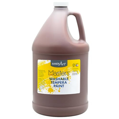 Handy Art Little Masters Washable Tempera Paint, Brown, Gallon 128 oz - color: Brown, size: 128 Fl Oz