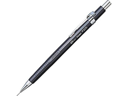 Pentel Sharp Mechanical Pencil (0.5mm), Fine Line, Black Barrel, Pack of 2 (P205BP2)
