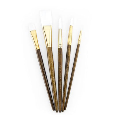 Royal Brush Langnickel White Taklon Brush Set Value Pack, Stroke (9163)