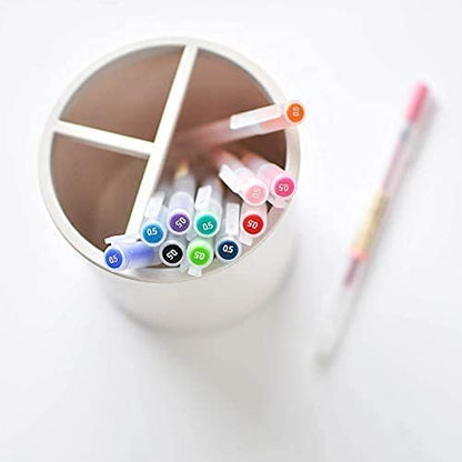 XSG Premium Gel Ink Pen Fine Point Pens Ballpoint Pen 0.5mm for Japanese Office School Stationery Supply 12 Packs - color: Multicolor