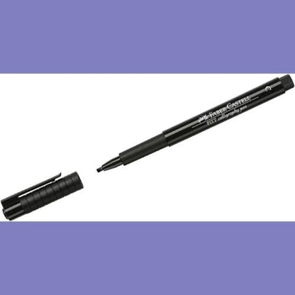 Faber-Castell 167599 2.5 mm B Pitt Artist India Ink - Black (Pack of 2)