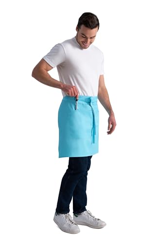 Chef Works Unisex Half Bistro Server Apron - color: Turquoise
