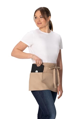 Chef Works Unisex Waitress Apron - color: Khaki