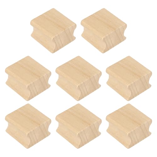 PATIKIL 30x30mm Wooden Stamp Block, 8 Pcs Blank Rubber Stamp Mounts Wooden Rubber Beech Hard Wood Blocks for Making DIY Crafting, Wood Color - size: 30x30mm