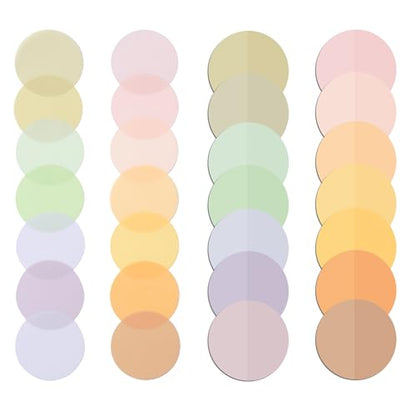 Mr. Pen- Round Transparent Sticky Notes, 1.1” Diameter, 14 Pads, 560 Sheets - color: Boho, size: 560 pcs