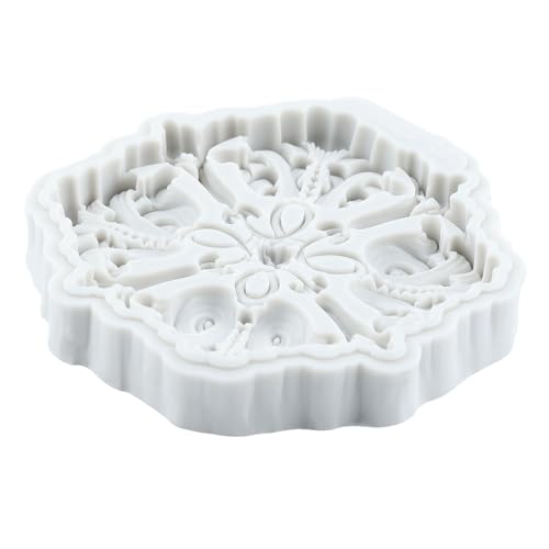 Baroque Scroll Relief Polymer Clay Mold Baroque Lace Silicone Molds | Embossed Sculpture DIY Craft Epoxy Resin Casting Polymer Clay Tools Crafts Air Dry Jewelry Making - color: Style Q