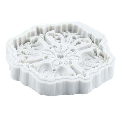 Baroque Scroll Relief Polymer Clay Mold Baroque Lace Silicone Molds | Embossed Sculpture DIY Craft Epoxy Resin Casting Polymer Clay Tools Crafts Air Dry Jewelry Making - color: Style Q