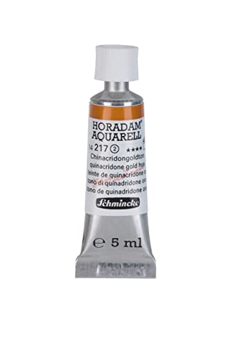 Schmincke - HORADAM® AQUARELL - finest artists' watercolours, quinacridone gold tone - 5 ml - color: 217 quinacridone gold hue, size: 0.17 Fl Oz (Pack of 1)