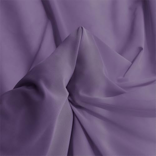 Manyshofu Lavender Mesh Fabric by The Yard 4-Way Stretch, 60 Wide (5 Yard) - color: Lavender, size: 5 Yard