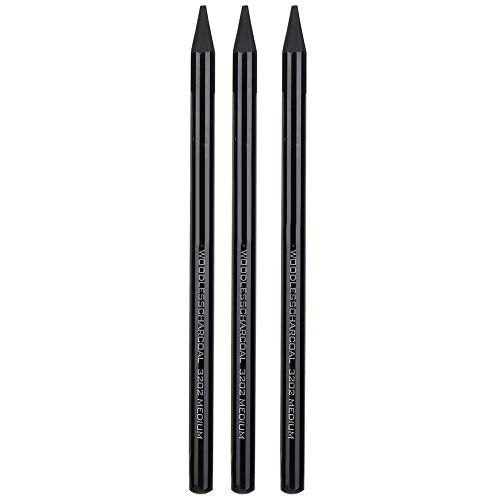 Professional Pure Carbon Sketch Pencil Set Hard Medium Soft Woodless Charcoal Drawing Pens Painting Supplies for Artists Students Teens Beginners