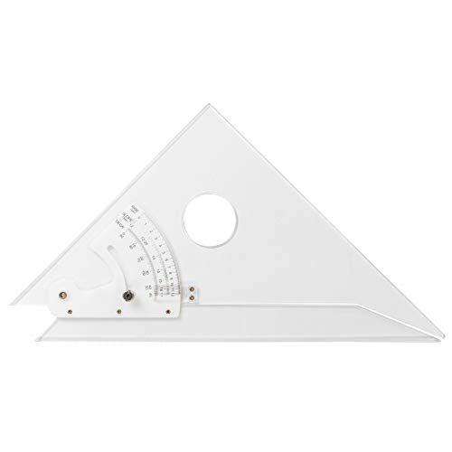 Pacific Arc Adjustable 12 Inch Triangle Plain Edge for Drafting, Architect, Engineer - style: 12 inch