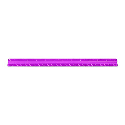 Alumicolor Aluminum Combination Solid Drafting Scale, 12IN, Purple - color: Purple, size: 12 Inch, style: Combination