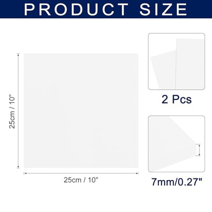 MECCANIXITY Foam Sheets Crafts 10x10 Inch 7mm EVA Craft Foam Paper Foam Sheets for Crafts Projects DIY Cosplay Modeling, White, 2 Sheets - color: White, size: 7mm
