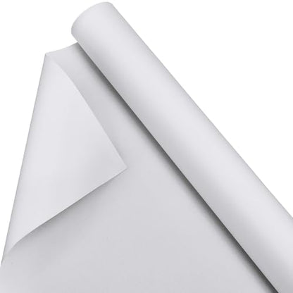 Kinlop 48 Inch X 40 Feet Double Primed Cotton Canvas Large White Canvas Roll for Oil and Acrylic Painting - color: White, size: 48 Inch X 40 Feet