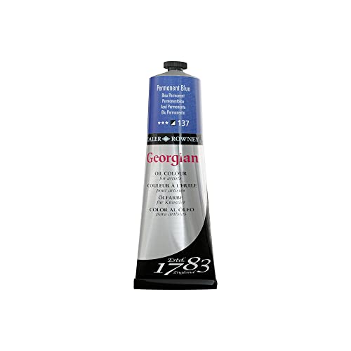 Daler Rowney Georgian Oil Paint - Gorgeous Colors - 225ml - Permanent Blue