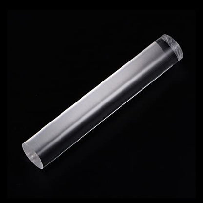 HARFINGTON Acrylic Clay Roller 6 Inch x 1 Inch Solid Non-Stick Plastic Round Tube Roller Polymer Clay Rod Fondant Rolling Pin for Shaping, Sculpting, Modeling DIY Crafts, Transparent - color: Transparent, size: 6 Inch x 1 Inch