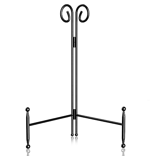SVENJBB Plate Stands for Display, 8 Inch Plate Holder Display Stand, Black Picture Frame Stand for Table, Decorative Easel Stand for Photo, Art, Plates and Books