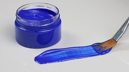 DGAGA Metallic Acrylic Paint - Turquoise Blue, 1.69 OZ - Chalk Paste, Color-shifting Glass Paint for Crafts - Blendable on Rocks, Wood, Canvas, Fabric, Ceramic - color: Metallic Turquoise Blue Paint