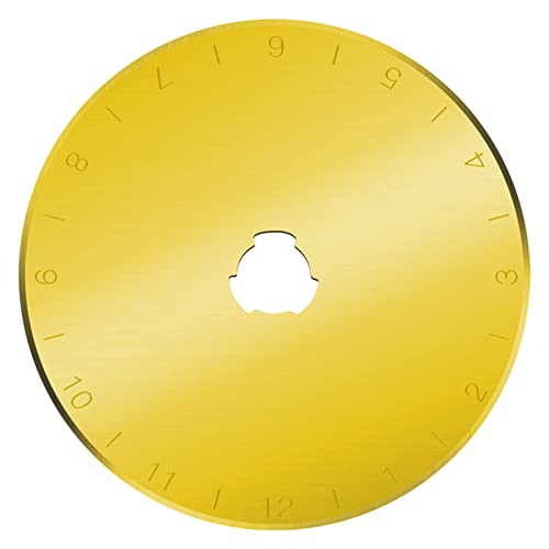 45mm Rotary Cutter Blades 5-Pack Titanium Replacement Blades Fits Fiskars, OLFA,Martelli,Dremel,Truecut,DAFA for Quilting Scrapbooking Sewing Arts & Crafts Sharp and Durable Cutter Blade - color: Titanium Plating (45mm 5pcs)