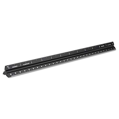 Alumicolor Aluminum Architect Solid Drafting Scale, 12IN, Black - color: Black, size: 12 Inch, style: Architect