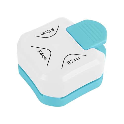 Paper Corner Cutter Punch, Corner Rounder Punch for Scrapbook Supplies, 3 in 1 (R4mm, R7mm, R10mm) Round Corner Cutter Rounder for Cardstock, Crafts, Card Making White - color: White Blue