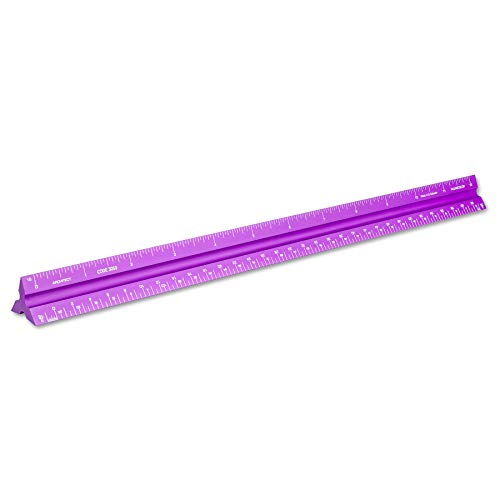 Alumicolor Aluminum Architect Solid Drafting Scale, 12IN, Purple - color: Purple, size: 12 Inch, style: Architect