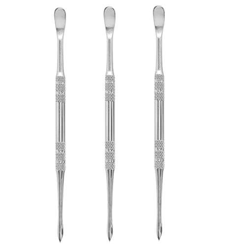 suiwotin 3PCS Wax Carving Tools, Silver, Stainless Steel - color: Silver - 3PCS