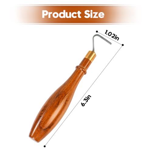Lxnavihly Pottery Trimming Tool, Pottery Carving Tools, Clay Sculpting Tool | Tungsten Steel Cutter Head, Solid Cherry Handle, Ergonomic, Sturdy and Long-Lasting, L-Shape-Cherry - color: L Shape-Cherry