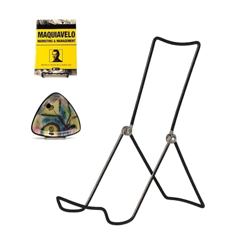 KINGDOM SOLUTIONS - 8.5" Black Metal Display Stand Made in USA - 2 Pack | Holds Plates, Pictures, Photos, Books, Frames, Posters & Art - Sturdy, Adjustable, Great for Home, Office or Retail Use - color: Black Adjustable, size: 8.5" (2-pack)