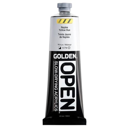 GOLDEN OPEN Slow-Drying Acrylics, Naples Yellow Hue, 5 fl. oz. Tube - color: Naples Yellow Hue, size: 5 Fl Oz (Pack of 1)