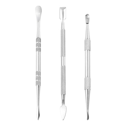 MECCANIXITY 3 Pcs Wax Carving Tools Stainless Steel Wax Carving Sculpting Tools for Modeling Shaping, Silver Tone - color: Silver Tone