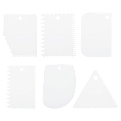 PATIKIL 6 Pcs Plastic Clay Scraper, 1 Set Pottery Tools Soft Carving Scraper Kit Clay Sculpting Tools Ceramics Cutter for Beginners Pottery Modeling, White - color: White